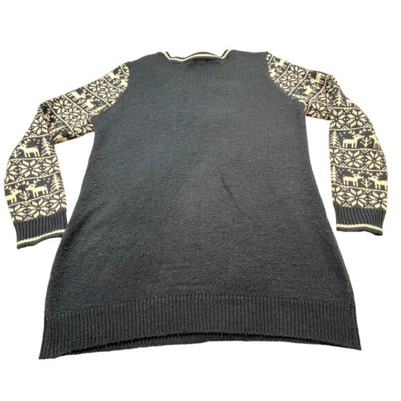 Christmas Penguin Sweater Womens XL Blue Fair Isle Knit New Directions Cozy Y2K - Picture 2 of 9